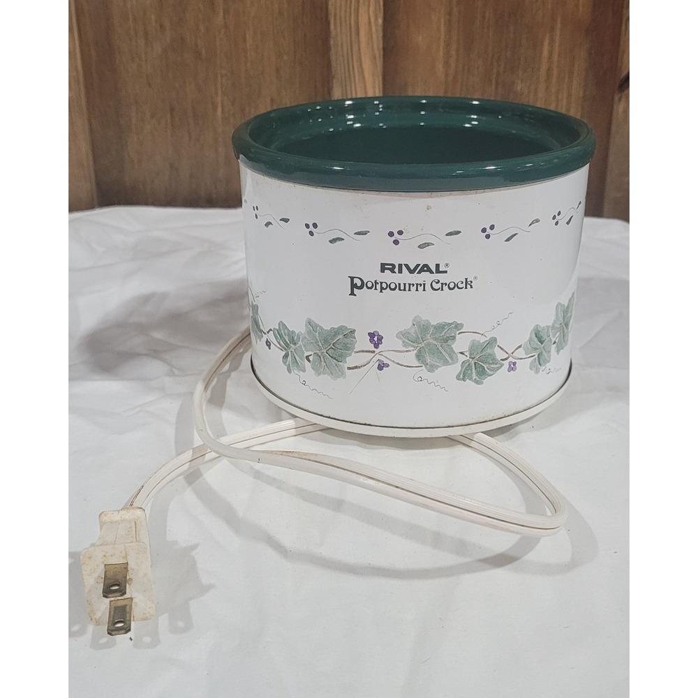 Vintage Rival Potpourri Crock Pot Electric Simmer Pot 3209 GR